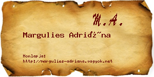Margulies Adriána névjegykártya